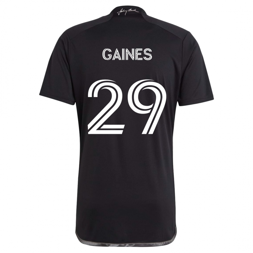 Niño Camiseta Julian Gaines #29 Negro 2ª Equipación 2024/25 La Camisa Chile