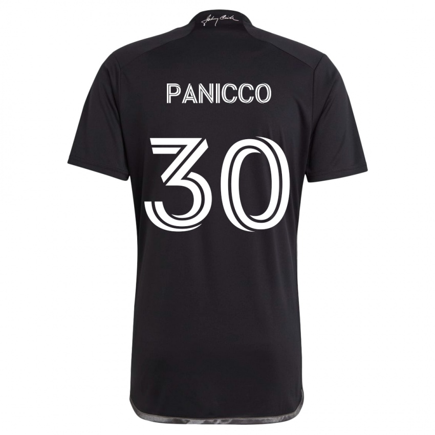 Niño Camiseta Elliot Panicco #30 Negro 2ª Equipación 2024/25 La Camisa Chile