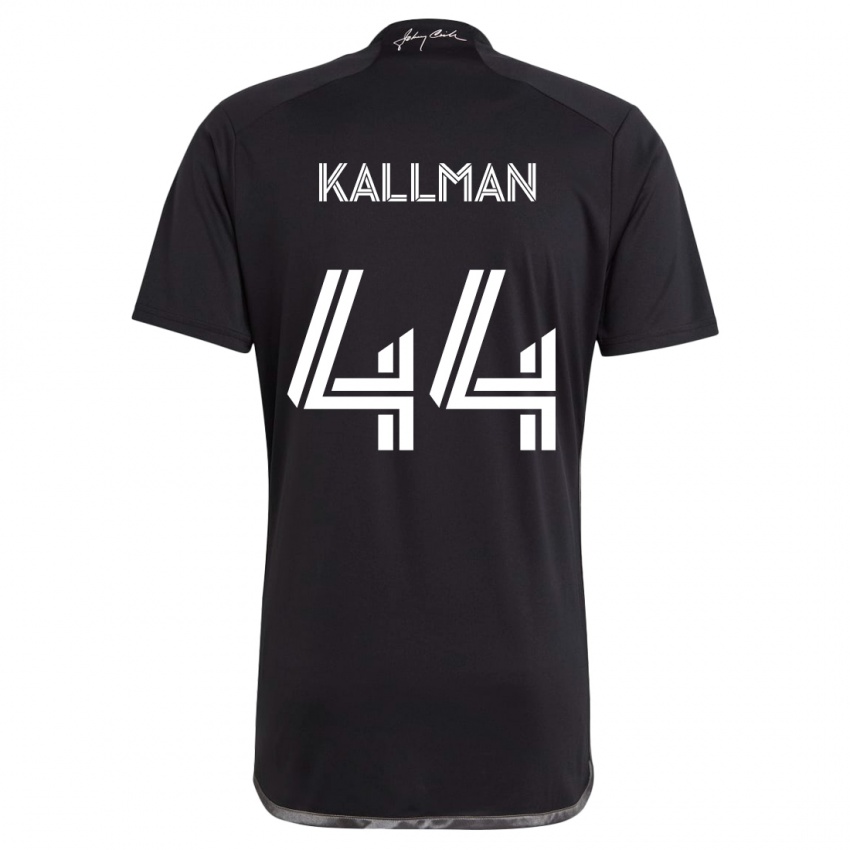 Niño Camiseta Brent Kallman #44 Negro 2ª Equipación 2024/25 La Camisa Chile