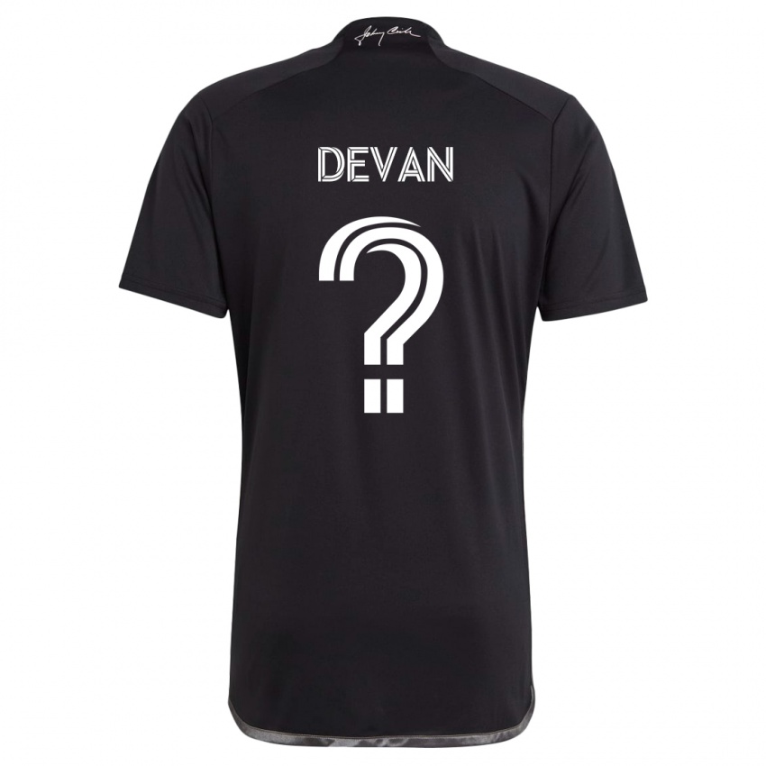 Niño Camiseta Liam Devan #0 Negro 2ª Equipación 2024/25 La Camisa Chile