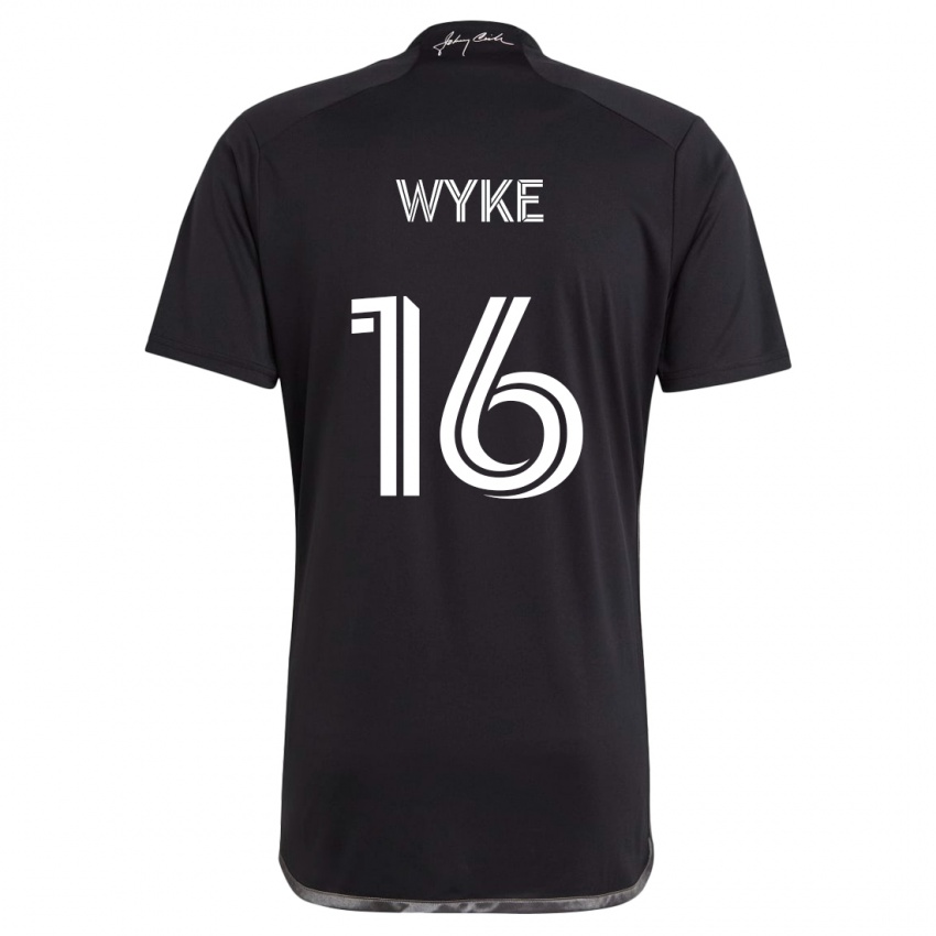 Niño Camiseta Laurence Wyke #16 Negro 2ª Equipación 2024/25 La Camisa Chile