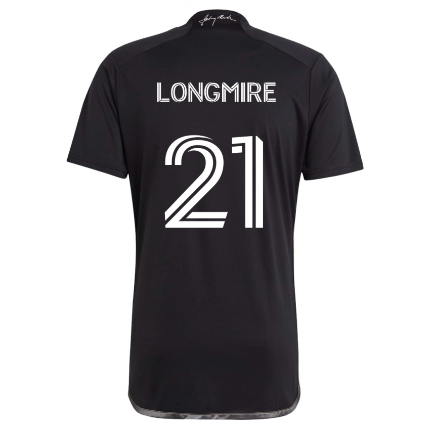 Niño Camiseta Ahmed Longmire #21 Negro 2ª Equipación 2024/25 La Camisa Chile