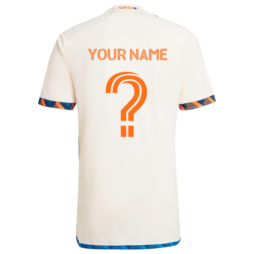 Niño Camiseta Ihren Namen #0 Blanco Naranja 2ª Equipación 2024/25 La Camisa Chile