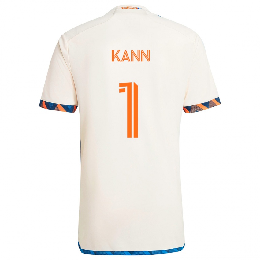 Niño Camiseta Alec Kann #1 Blanco Naranja 2ª Equipación 2024/25 La Camisa Chile