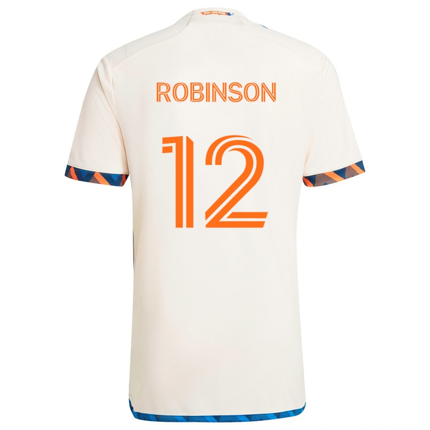 Niño Camiseta Miles Robinson #12 Blanco Naranja 2ª Equipación 2024/25 La Camisa Chile