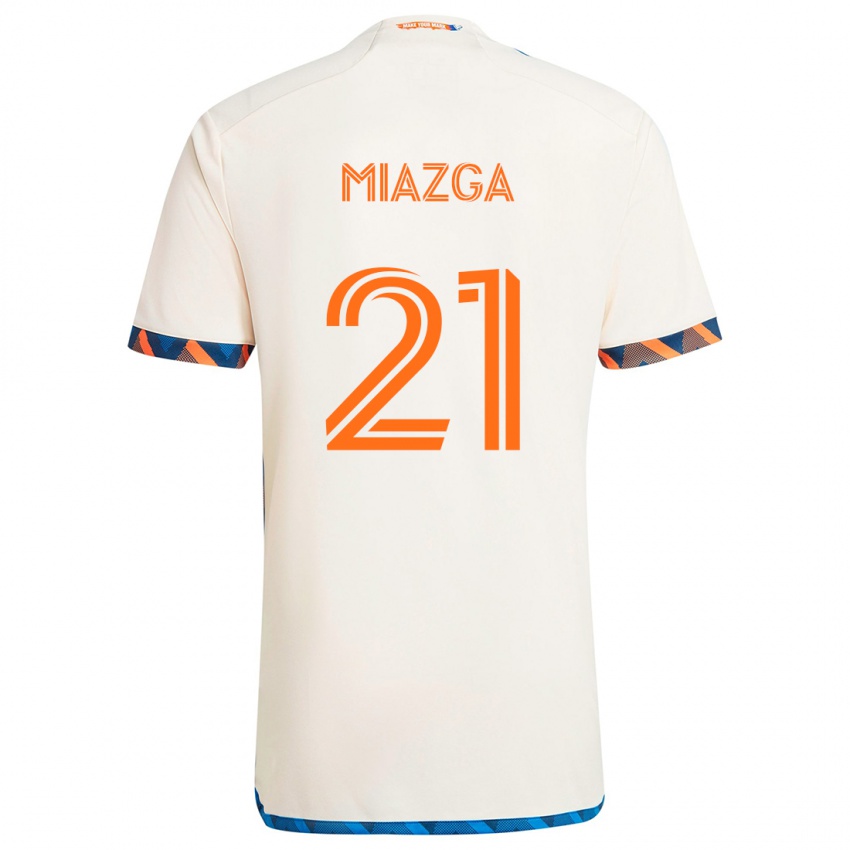 Niño Camiseta Matt Miazga #21 Blanco Naranja 2ª Equipación 2024/25 La Camisa Chile