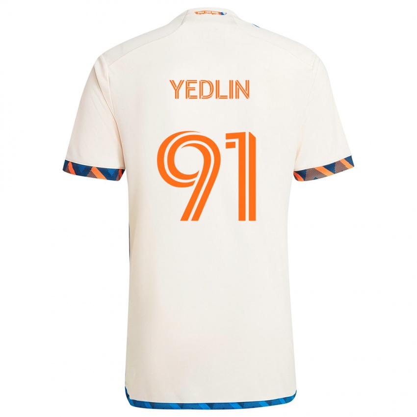 Niño Camiseta Deandre Yedlin #91 Blanco Naranja 2ª Equipación 2024/25 La Camisa Chile