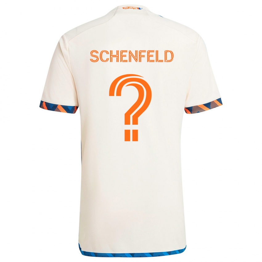 Niño Camiseta Matthew Schenfeld #0 Blanco Naranja 2ª Equipación 2024/25 La Camisa Chile