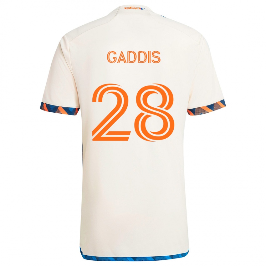 Niño Camiseta Raymon Gaddis #28 Blanco Naranja 2ª Equipación 2024/25 La Camisa Chile