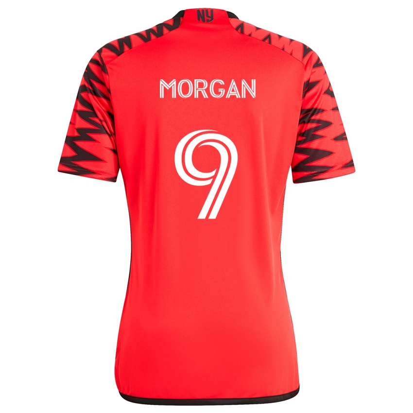 Niño Camiseta Lewis Morgan #9 Rojo Negro Blanco 2ª Equipación 2024/25 La Camisa Chile