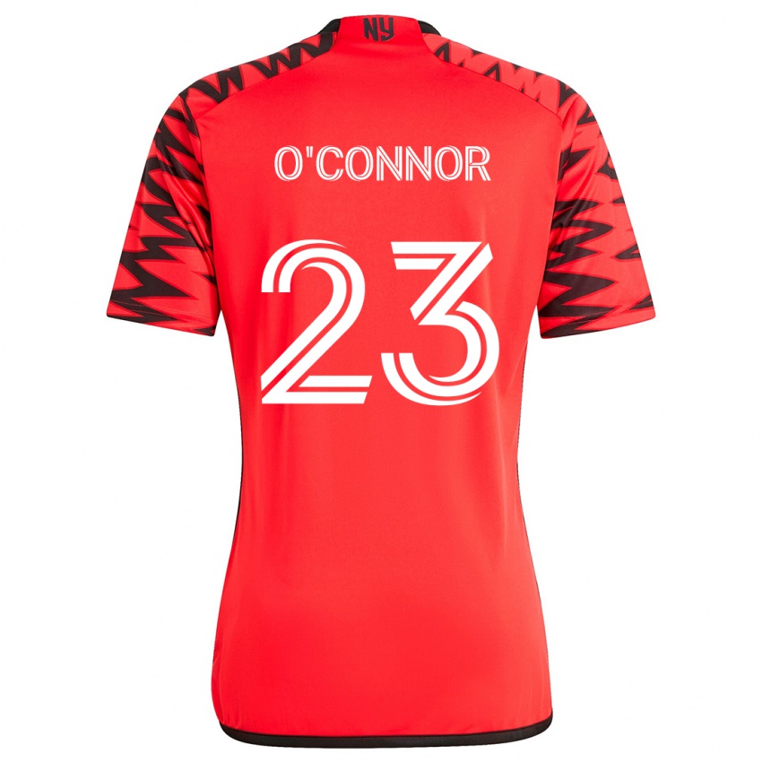 Niño Camiseta Aidan O'connor #23 Rojo Negro Blanco 2ª Equipación 2024/25 La Camisa Chile