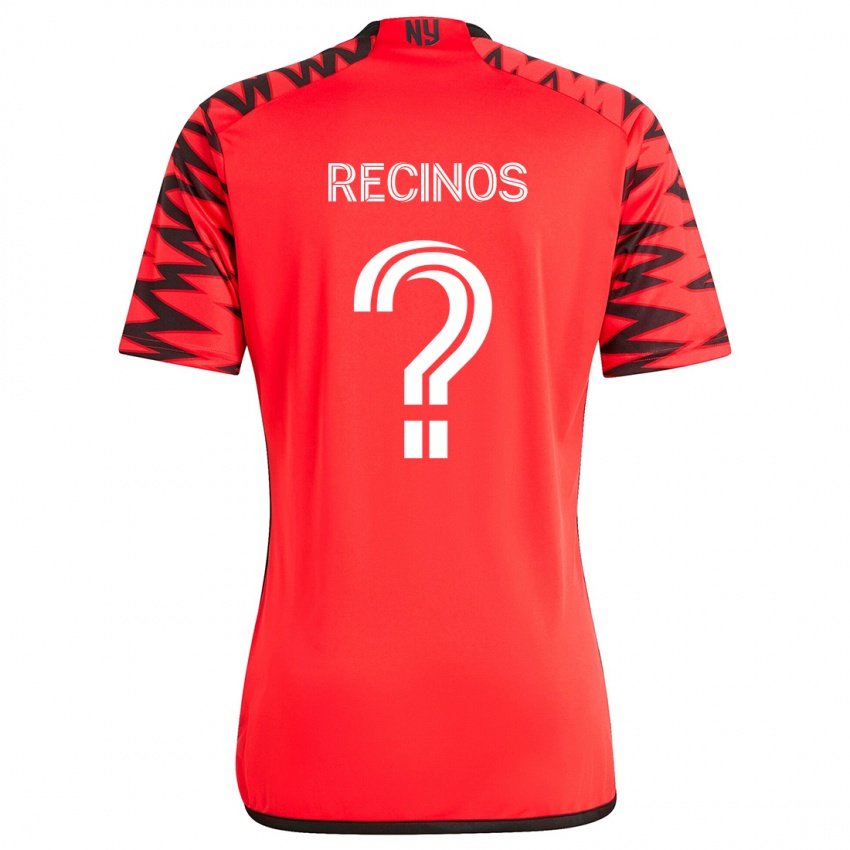 Niño Camiseta Arian Recinos #0 Rojo Negro Blanco 2ª Equipación 2024/25 La Camisa Chile