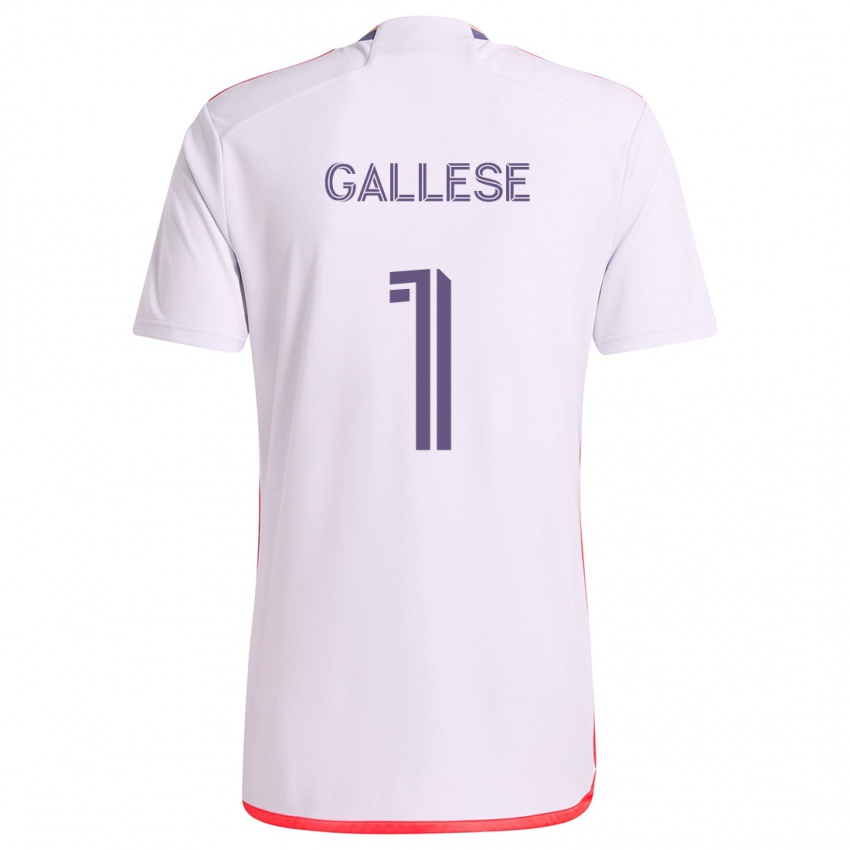 Niño Camiseta Pedro Gallese #1 Blanco Rojo Púrpura 2ª Equipación 2024/25 La Camisa Chile