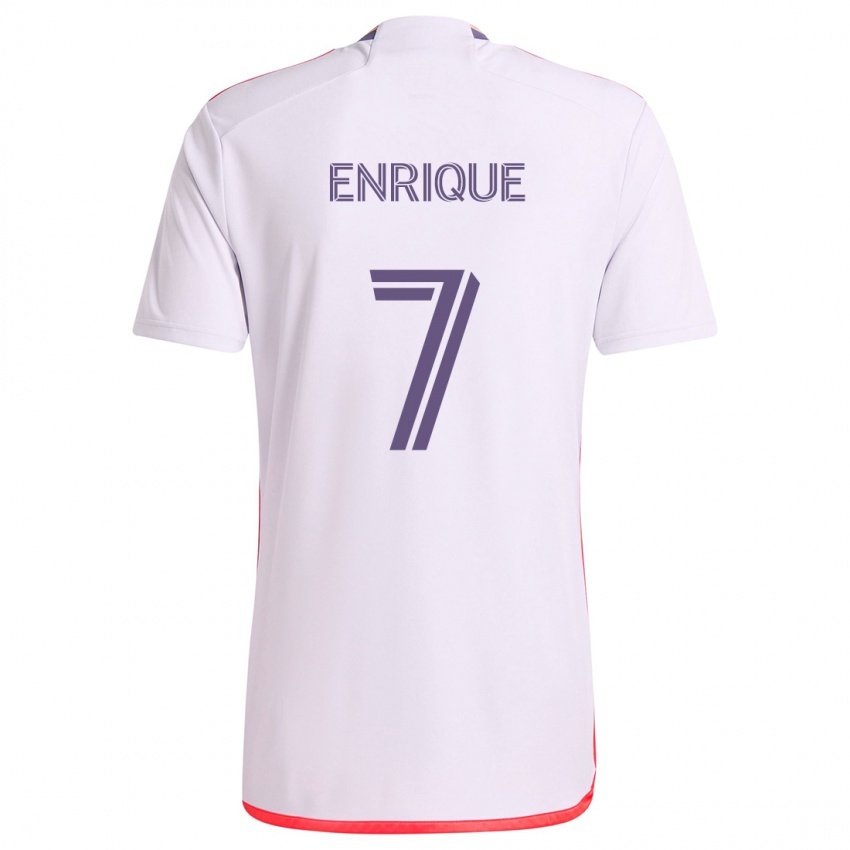 Niño Camiseta Ramiro Enrique #7 Blanco Rojo Púrpura 2ª Equipación 2024/25 La Camisa Chile