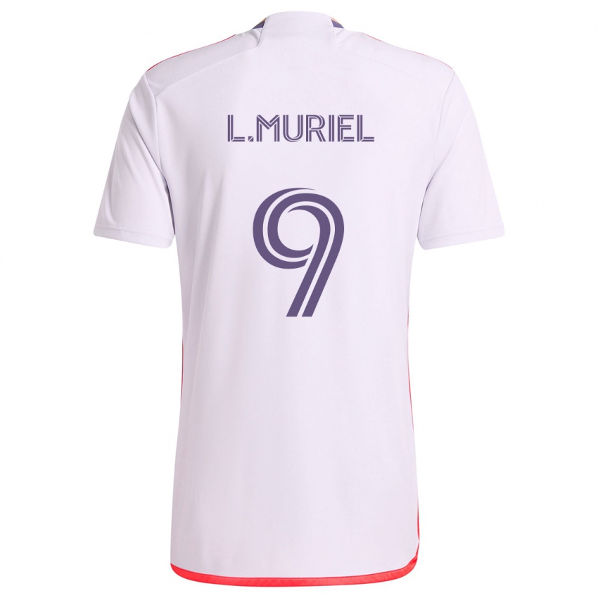 Niño Camiseta Luis Muriel #9 Blanco Rojo Púrpura 2ª Equipación 2024/25 La Camisa Chile