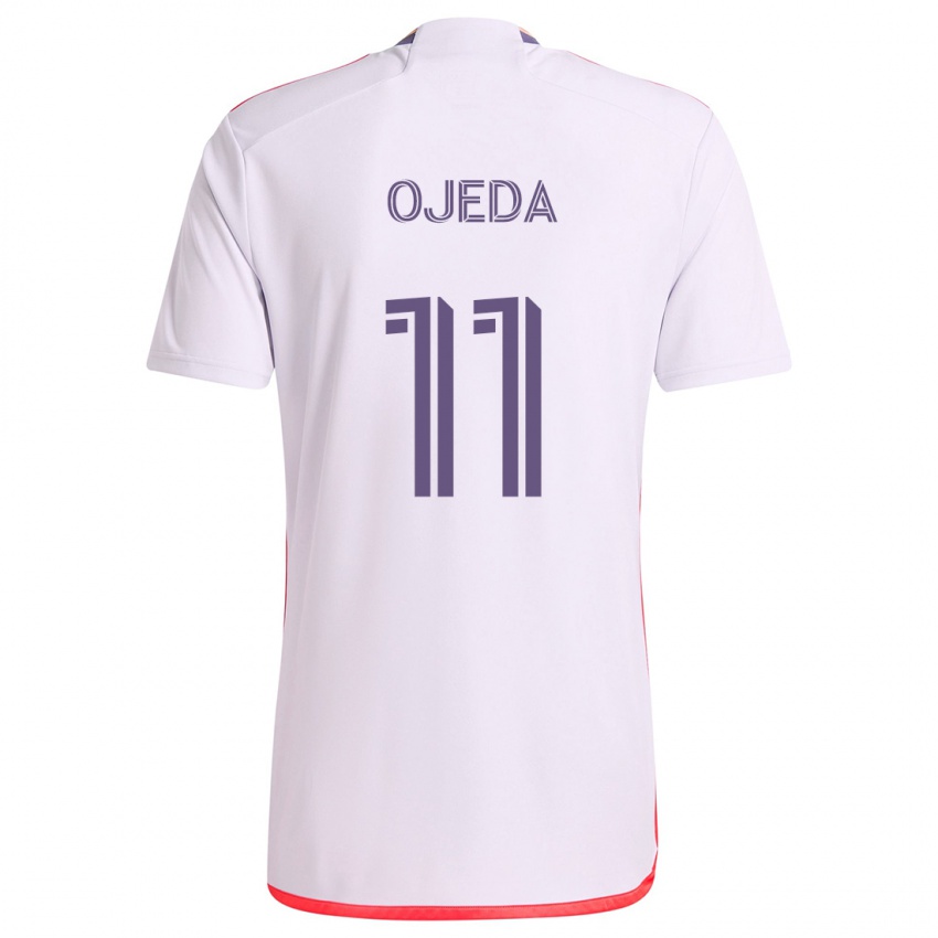 Niño Camiseta Martín Ojeda #11 Blanco Rojo Púrpura 2ª Equipación 2024/25 La Camisa Chile