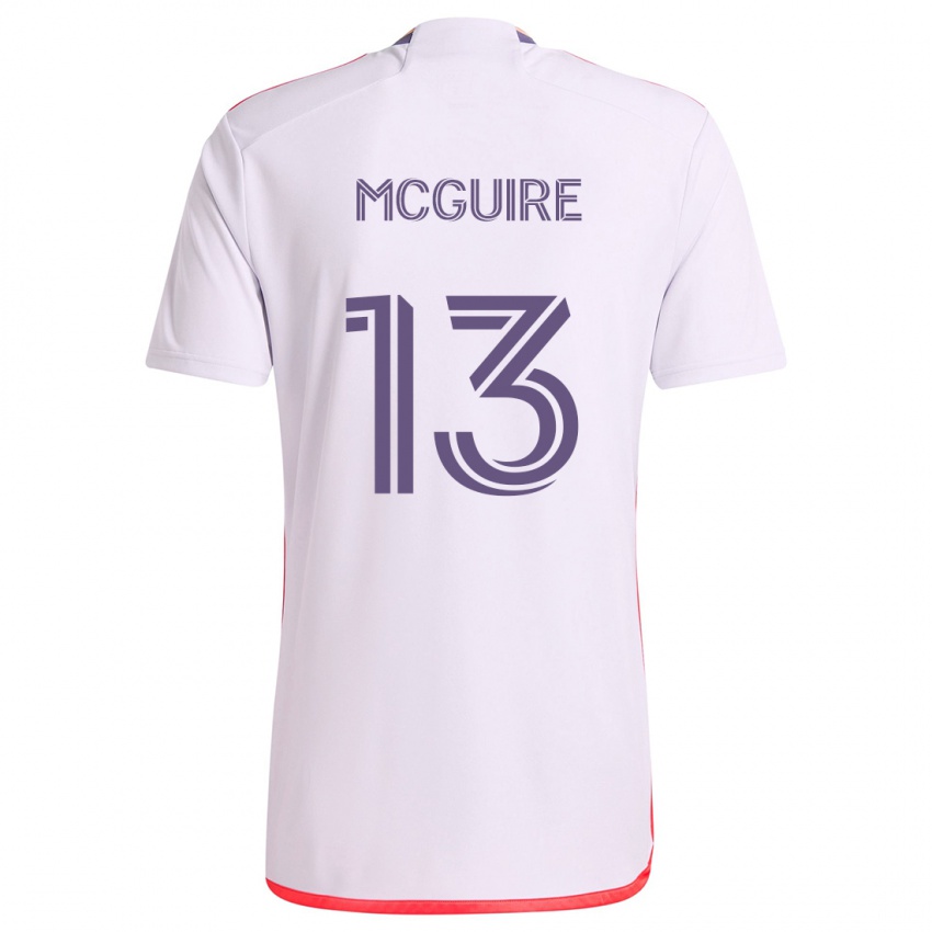 Niño Camiseta Duncan Mcguire #13 Blanco Rojo Púrpura 2ª Equipación 2024/25 La Camisa Chile