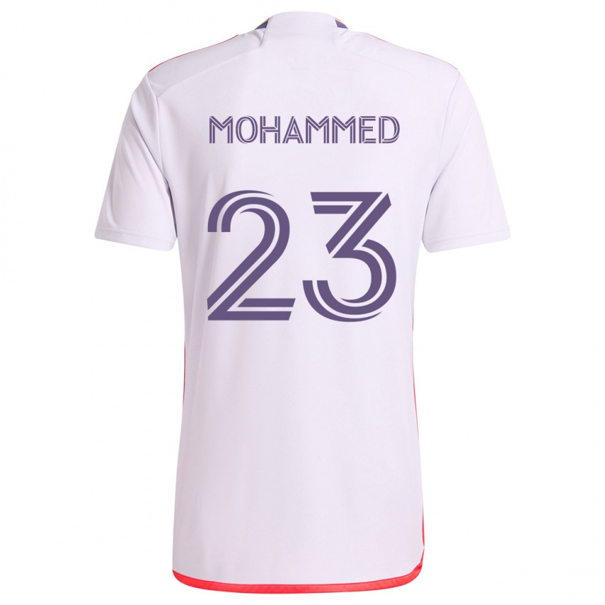 Niño Camiseta Shak Mohammed #23 Blanco Rojo Púrpura 2ª Equipación 2024/25 La Camisa Chile