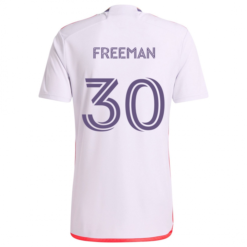 Niño Camiseta Alex Freeman #30 Blanco Rojo Púrpura 2ª Equipación 2024/25 La Camisa Chile