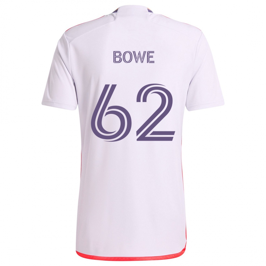 Niño Camiseta Thomas Bowe #62 Blanco Rojo Púrpura 2ª Equipación 2024/25 La Camisa Chile