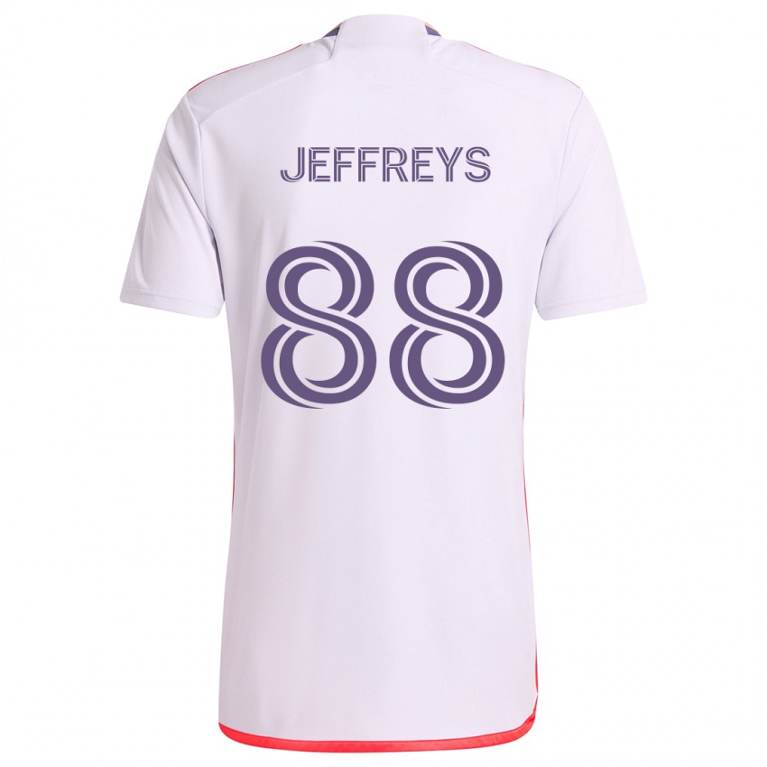 Niño Camiseta Tj Jeffreys #88 Blanco Rojo Púrpura 2ª Equipación 2024/25 La Camisa Chile