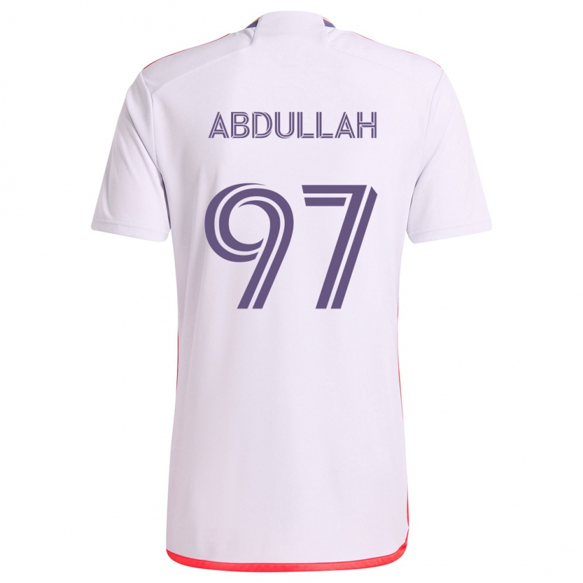 Niño Camiseta Majed Abdullah #97 Blanco Rojo Púrpura 2ª Equipación 2024/25 La Camisa Chile