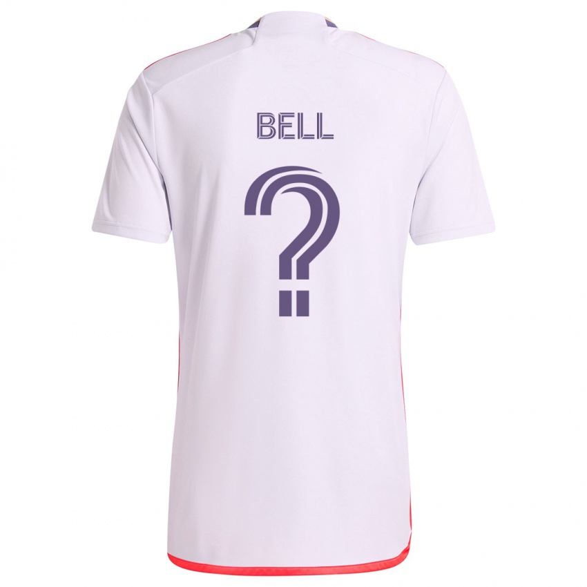 Niño Camiseta Dominic Bell #0 Blanco Rojo Púrpura 2ª Equipación 2024/25 La Camisa Chile