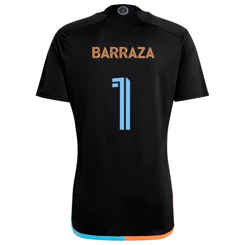 Niño Camiseta Luis Barraza #1 Negro Naranja Azul 2ª Equipación 2024/25 La Camisa Chile