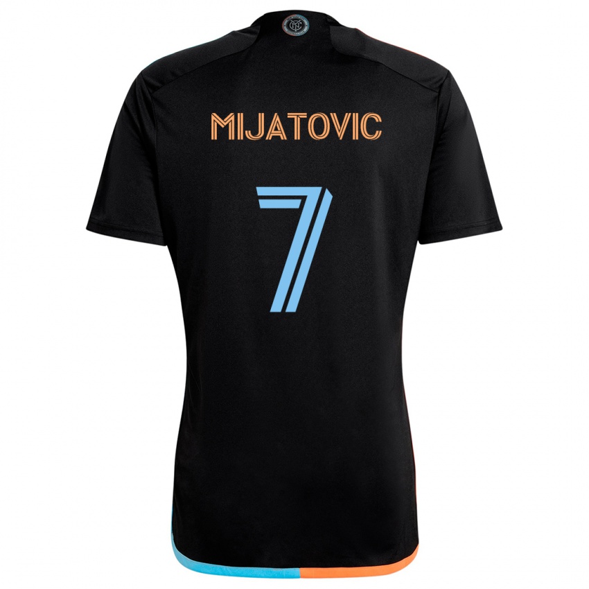 Niño Camiseta Jovan Mijatovic #7 Negro Naranja Azul 2ª Equipación 2024/25 La Camisa Chile