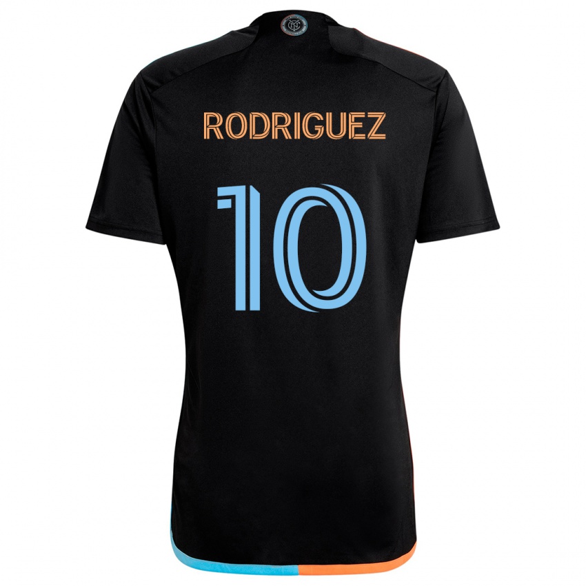 Niño Camiseta Santiago Rodríguez #10 Negro Naranja Azul 2ª Equipación 2024/25 La Camisa Chile