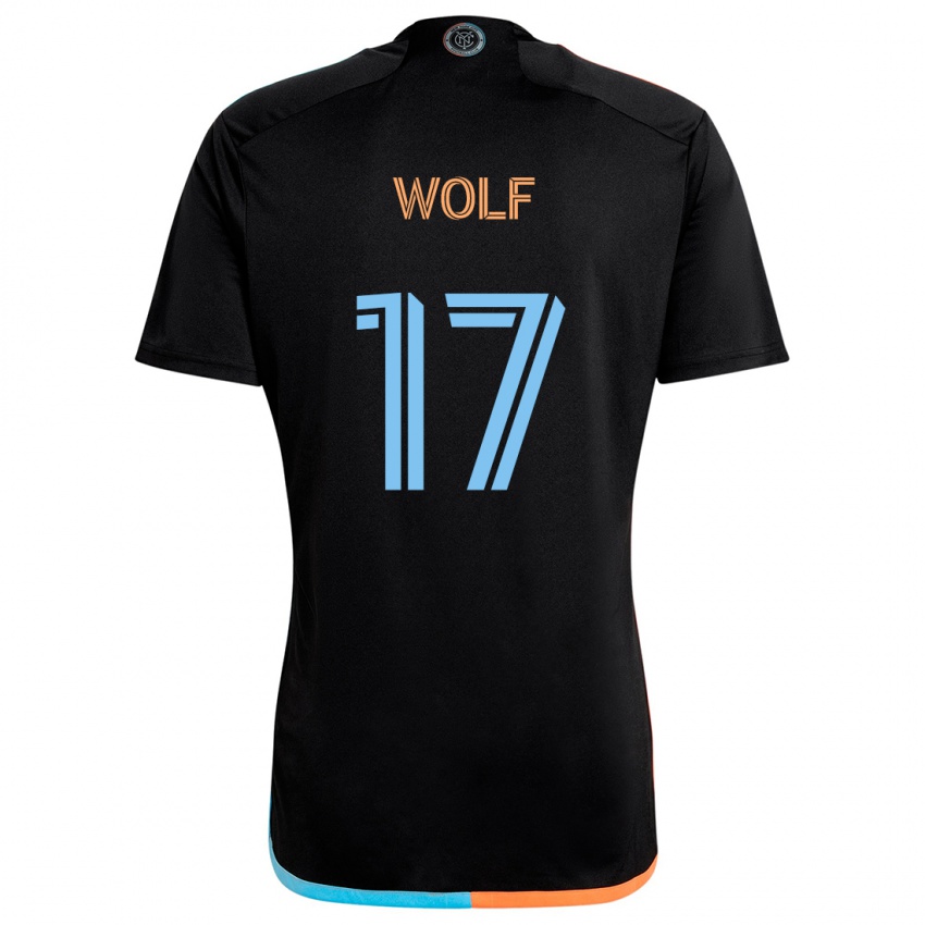 Niño Camiseta Hannes Wolf #17 Negro Naranja Azul 2ª Equipación 2024/25 La Camisa Chile