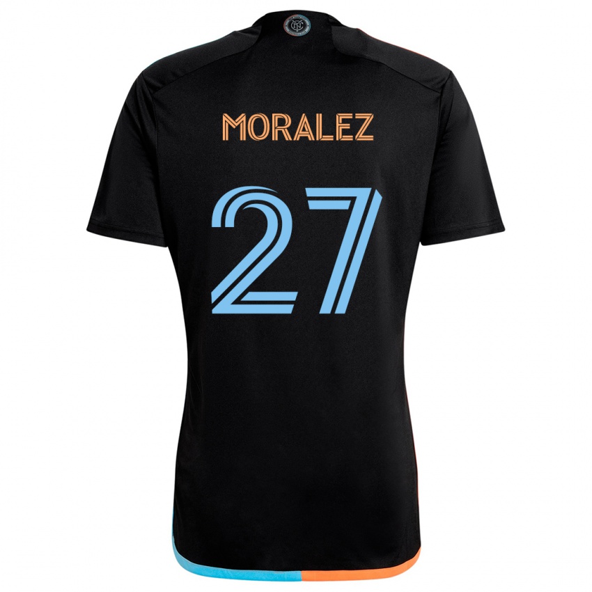 Niño Camiseta Maxi Moralez #27 Negro Naranja Azul 2ª Equipación 2024/25 La Camisa Chile