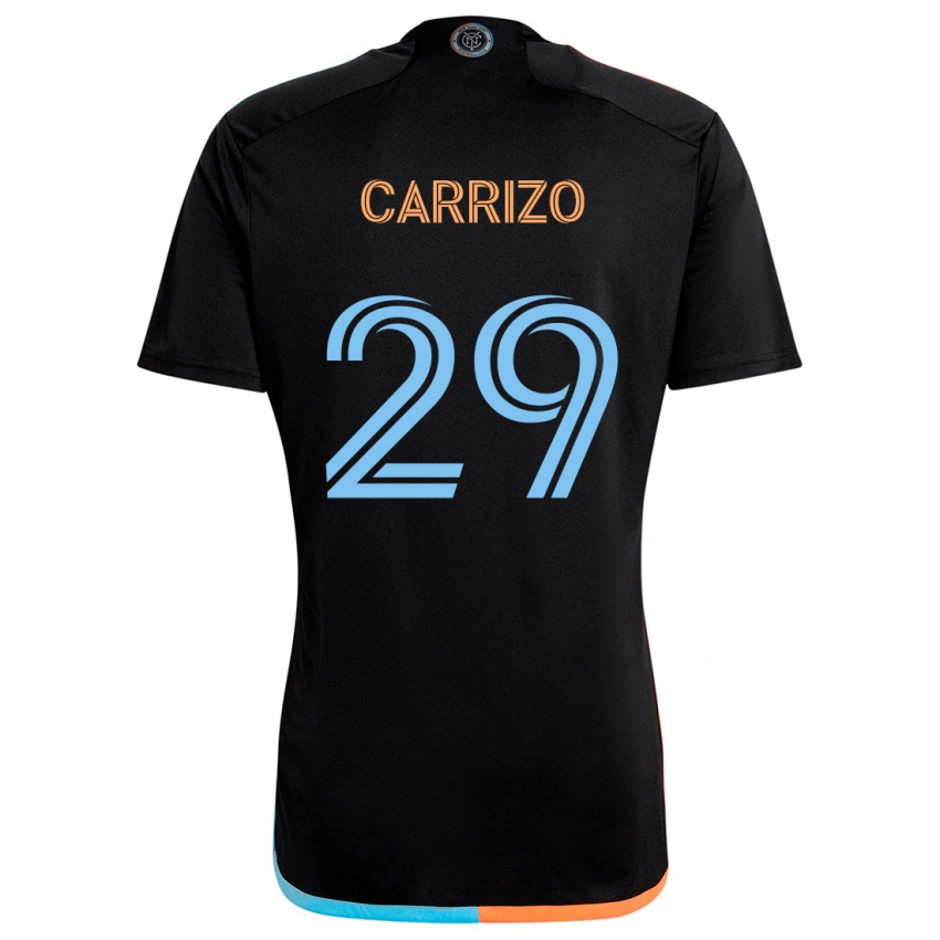 Niño Camiseta Máximo Carrizo #29 Negro Naranja Azul 2ª Equipación 2024/25 La Camisa Chile