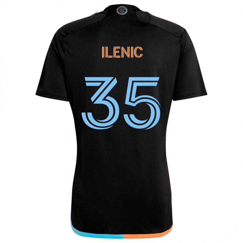 Niño Camiseta Mitja Ilenic #35 Negro Naranja Azul 2ª Equipación 2024/25 La Camisa Chile