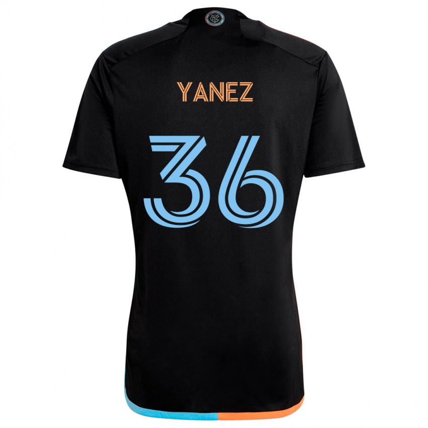 Niño Camiseta Zidane Yañez #36 Negro Naranja Azul 2ª Equipación 2024/25 La Camisa Chile