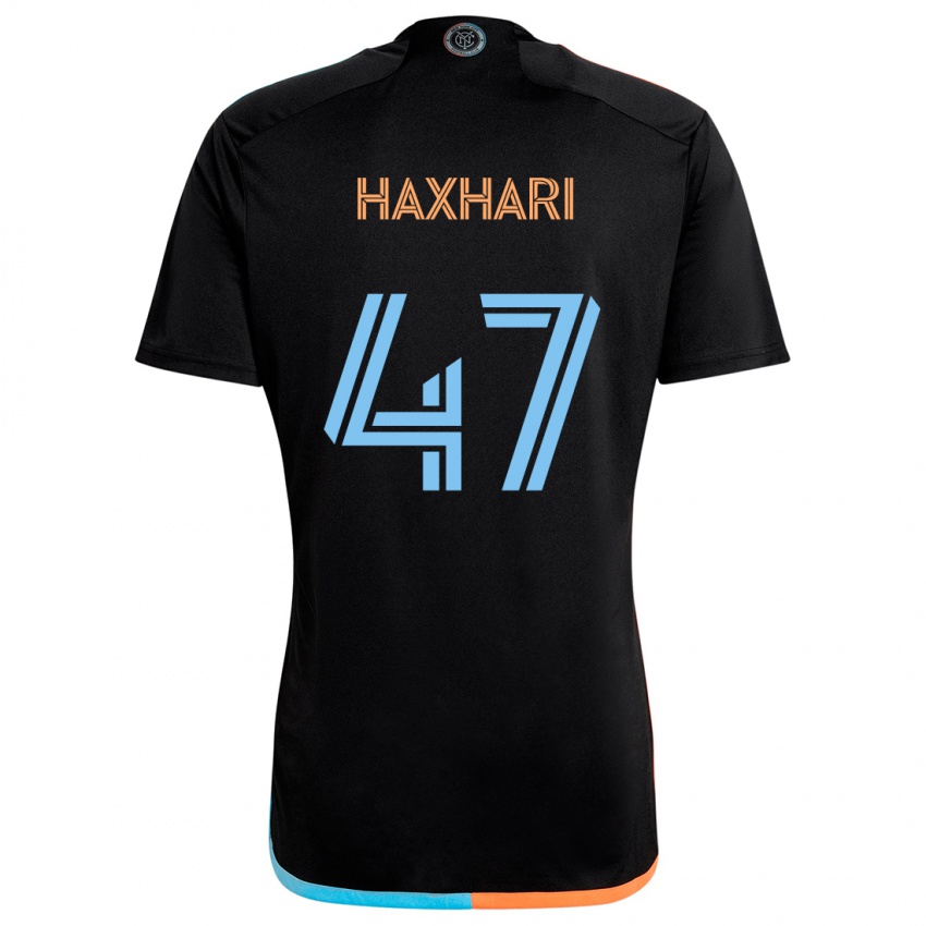 Niño Camiseta Klevis Haxhari #47 Negro Naranja Azul 2ª Equipación 2024/25 La Camisa Chile