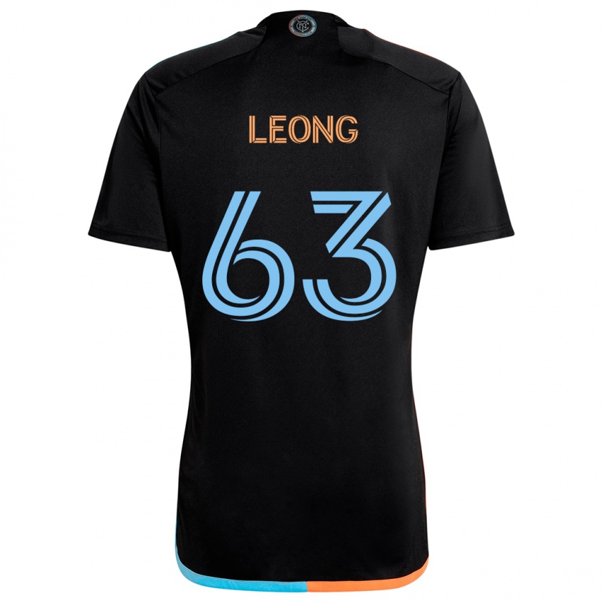 Niño Camiseta Matthew Leong #63 Negro Naranja Azul 2ª Equipación 2024/25 La Camisa Chile