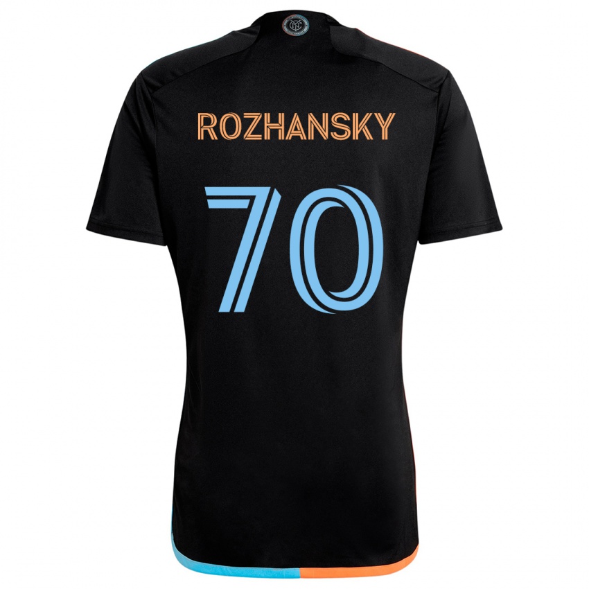 Niño Camiseta Jake Rozhansky #70 Negro Naranja Azul 2ª Equipación 2024/25 La Camisa Chile