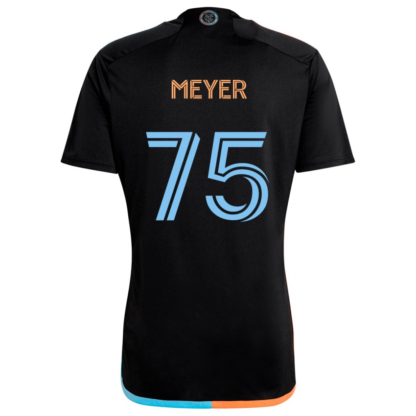 Niño Camiseta Will Meyer #75 Negro Naranja Azul 2ª Equipación 2024/25 La Camisa Chile