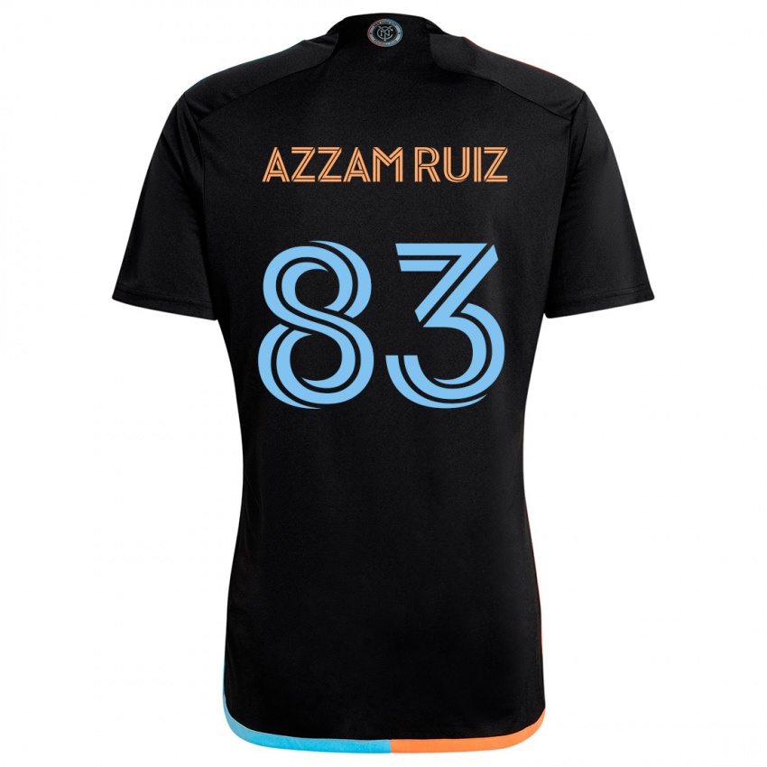 Niño Camiseta Camil Azzam Ruiz #83 Negro Naranja Azul 2ª Equipación 2024/25 La Camisa Chile