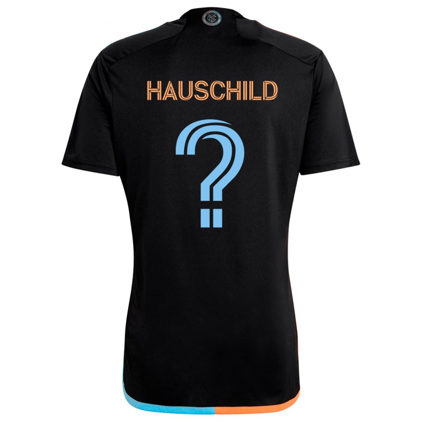 Niño Camiseta Alexander Hauschild #0 Negro Naranja Azul 2ª Equipación 2024/25 La Camisa Chile