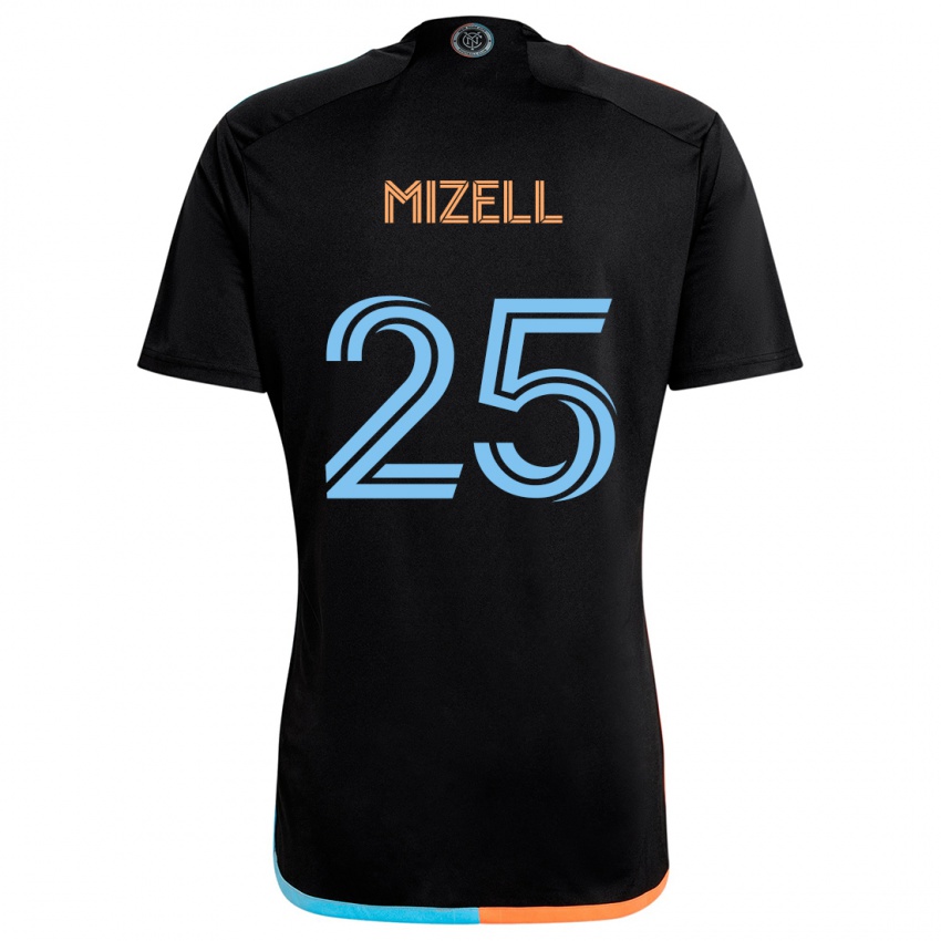 Niño Camiseta Cody Mizell #25 Negro Naranja Azul 2ª Equipación 2024/25 La Camisa Chile