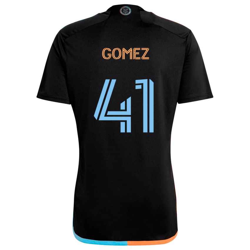 Niño Camiseta Julián Gómez #41 Negro Naranja Azul 2ª Equipación 2024/25 La Camisa Chile