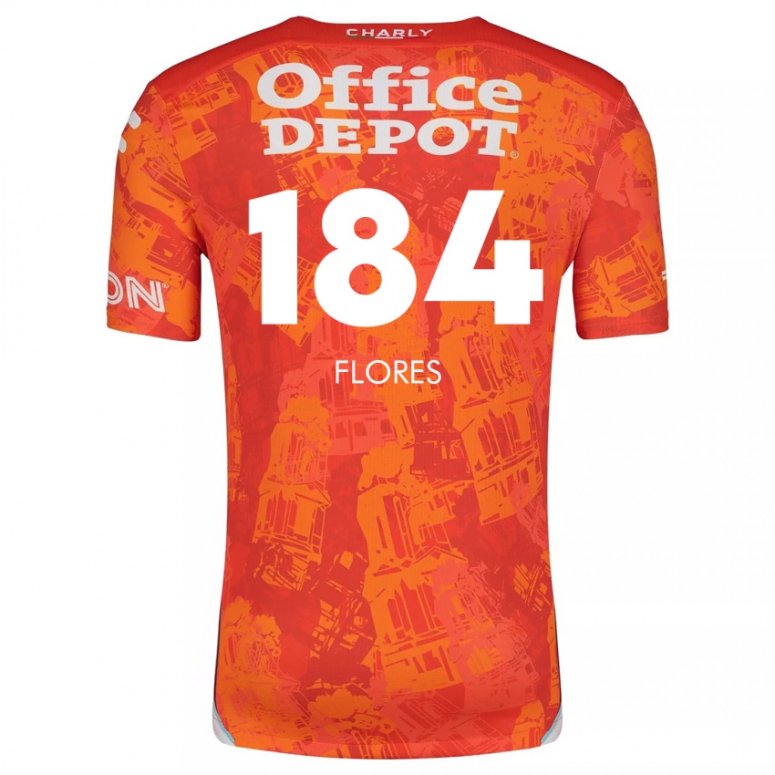 Niño Camiseta Jason Flores #184 Naranja Blanco 2ª Equipación 2024/25 La Camisa Chile