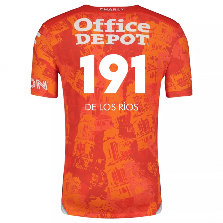 Niño Camiseta Sergio De Los Ríos #191 Naranja Blanco 2ª Equipación 2024/25 La Camisa Chile