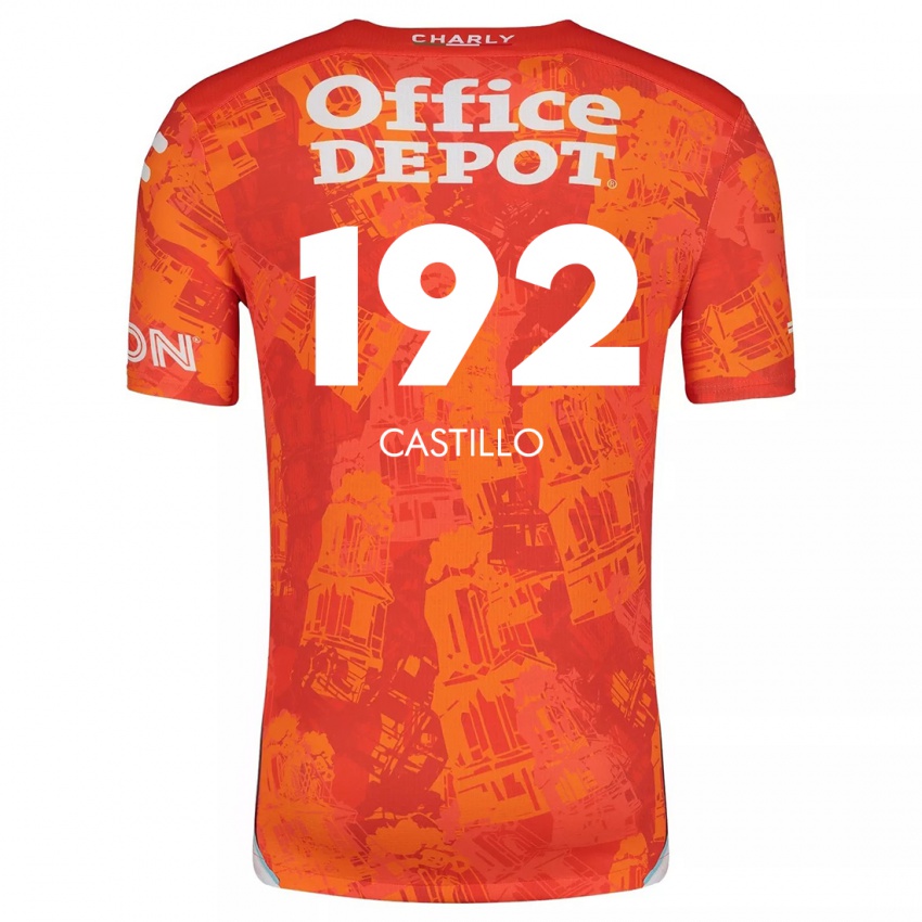 Niño Camiseta José Castillo #192 Naranja Blanco 2ª Equipación 2024/25 La Camisa Chile