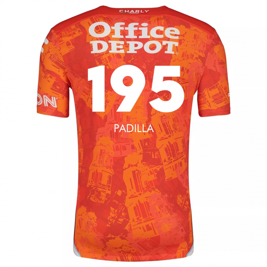 Niño Camiseta Ángel Padilla #195 Naranja Blanco 2ª Equipación 2024/25 La Camisa Chile