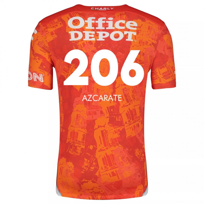 Niño Camiseta Yerar Azcárate #206 Naranja Blanco 2ª Equipación 2024/25 La Camisa Chile