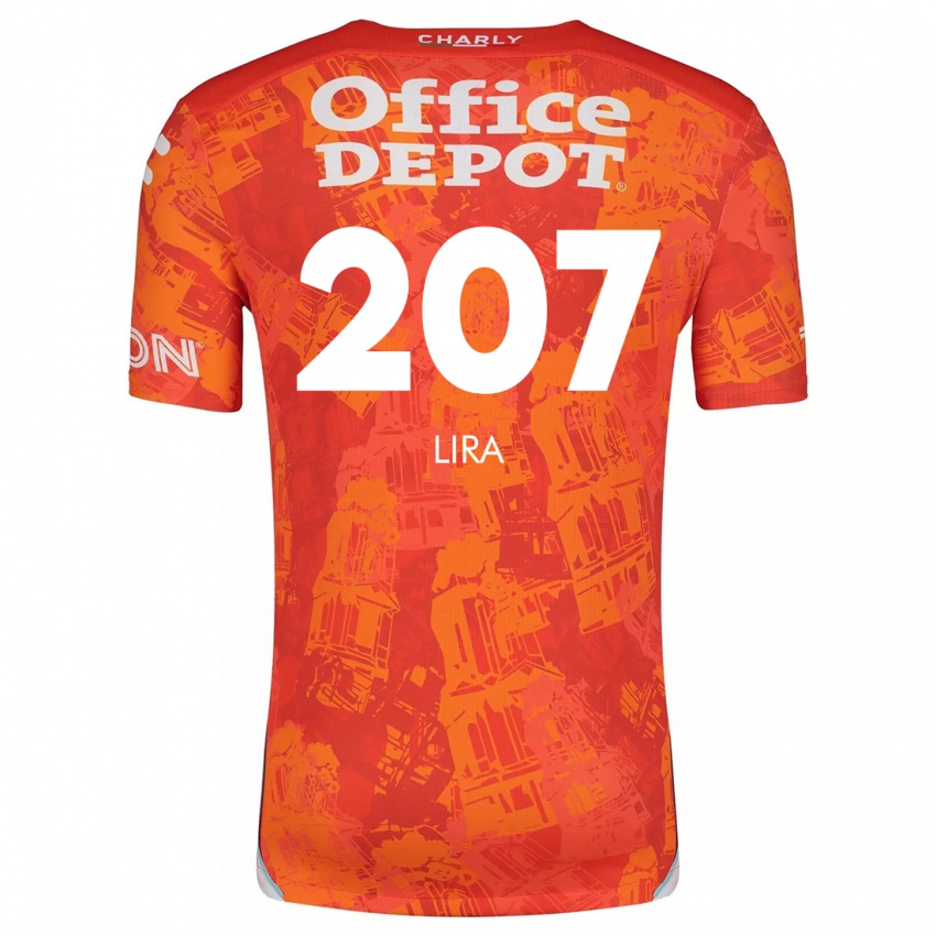 Niño Camiseta Almir Lira #207 Naranja Blanco 2ª Equipación 2024/25 La Camisa Chile