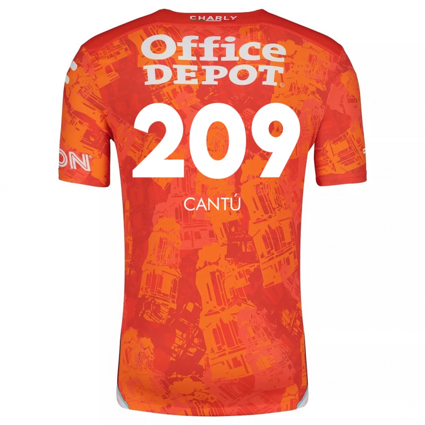 Niño Camiseta Juan Cantú #209 Naranja Blanco 2ª Equipación 2024/25 La Camisa Chile